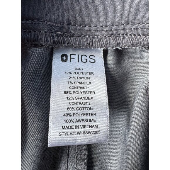 Figs Women's Sz M Gray Zamora Technical Collection Scrub Pants Joggers - Picture 4 of 11